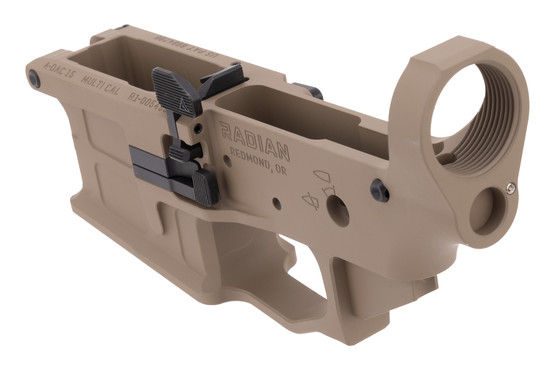 Radian ADAC AR15 stripped lower receiver FDE machined from billet